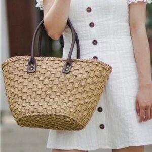 J Crew straw bag